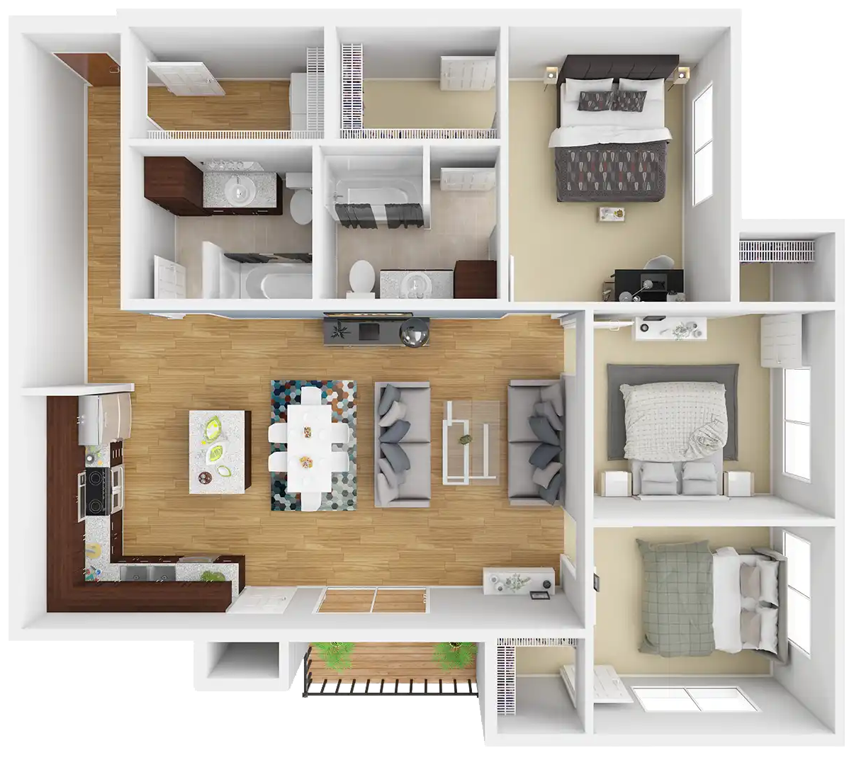 Norhart Apartment Floor Plans